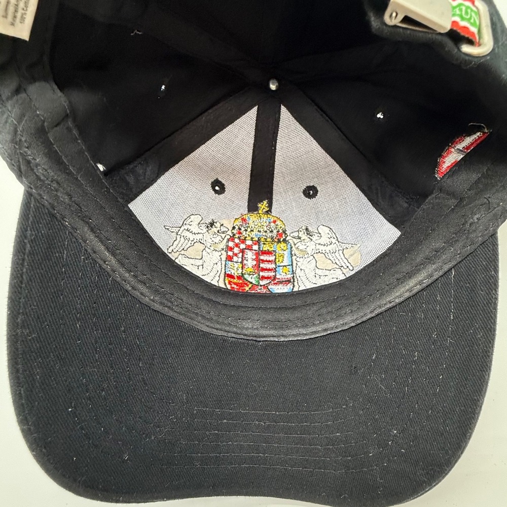 Sovran Hungary Coat of Arms Embroidered Black Cotton Baseball Cap Hat Hungaria - Picture 6 of 9